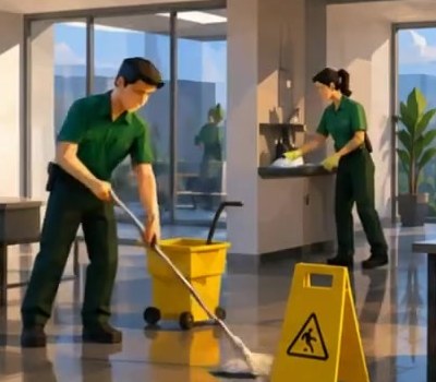 Janitorial and interior cleaning